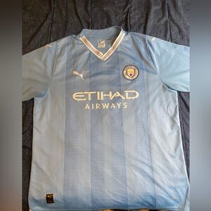 Manchester City 2023/24 Official Home Jersey Size:Xl